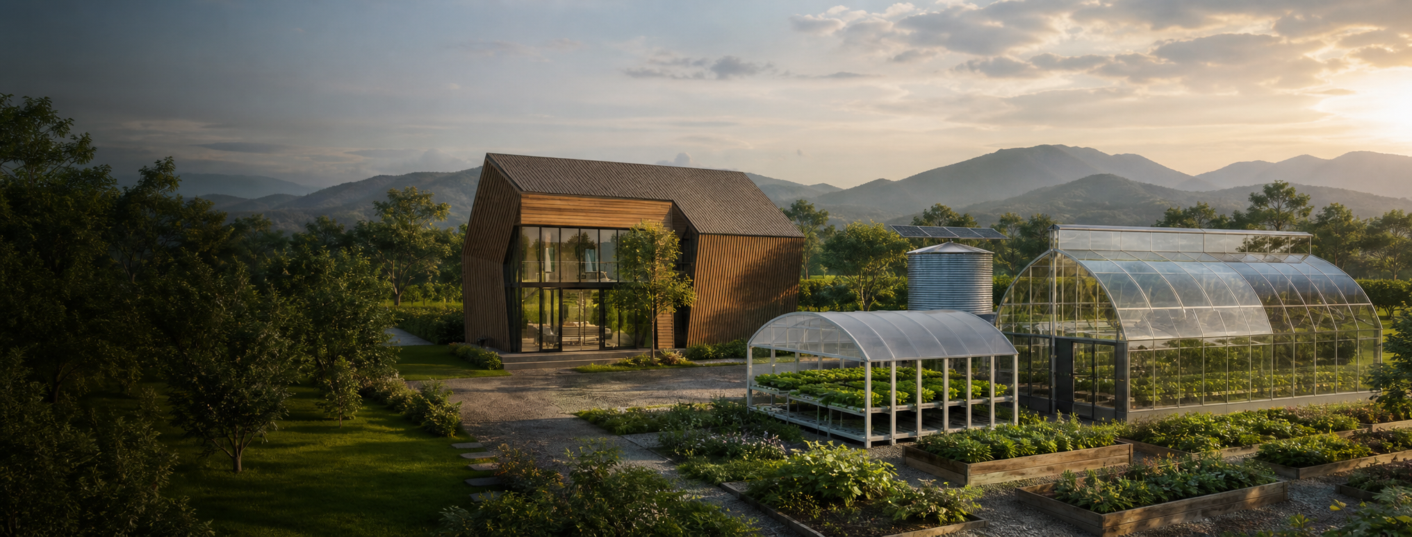 เรือนกระจกและบ้านฟาร์มอัจฉริยะ R SPACE SMART FARMHOUSE
